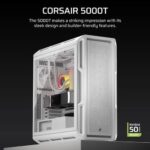 CORSAIR 5000T E-ATX Mid Tower White Case - Image 2