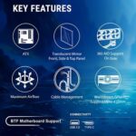 Ant Esports Crystal Mirror White ATX Mid Tower Case - Image 2