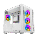 Ant Esports Crystal ARGB White E-ATX Mid Tower Case