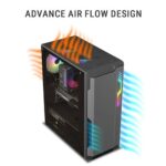 Ant Esports Eclipse Black-Grey ARGB ATX Mid Tower Case - Image 4