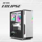Ant Esports Eclipse White-Grey ARGB ATX Mid Tower Case