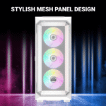 Ant Esports ICE-410TG ARGB White E-ATX Mid Tower Case - Image 4