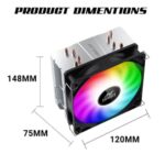 Ant Esports ICE-C400 120mm CPU Air Cooler with Rainbow LED - Image 8