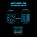 Ant Esports ICE-C621 ARGB 120mm Dual Tower CPU Air Cooler - Image 10