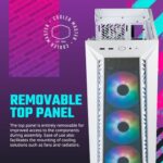 Cooler Master MasterBox 520 Mesh ARGB White E-ATX Mid Tower Case - Image 9