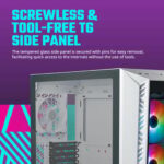Cooler Master MasterBox 520 Mesh ARGB White E-ATX Mid Tower Case - Image 10