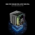 Ant Esports V8 Digital ARGB 120mm Dual Tower CPU Air Cooler with Temperature Display - Image 6