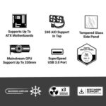 Ant Esports X2 LCD White ARGB ATX Mid Tower Case - Image 3