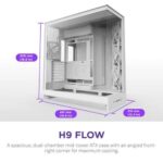 Nzxt H9 Flow White 2025 Edition E-ATX Mid Tower Case - Image 2