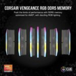 Corsair Vengeance RGB Grey 64GB (32GBx2) 6000MHz CL40 DDR5 RAM - Image 2