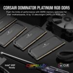 Corsair Dominator Platinum RGB 32GB (16GBx2) 7200MHz CL34 DDR5 RAM - Image 4
