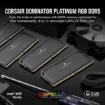Corsair Dominator Platinum RGB 64GB (32GBx2) 6600MHz CL32 DDR5 RAM - Image 2