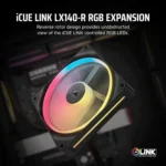 Corsair iCUE Link LX140-R RGB Expansion Single Pack Cabinet Fan - Image 3